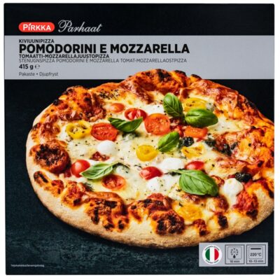 Pirkka Parhaat kiviuunipizza pomodorini e mozzarella 415g pakaste