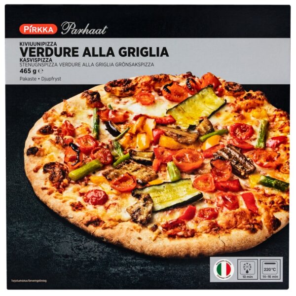 Pirkka Parhaat kiviuunipizza verdure alla griglia 465g pakaste