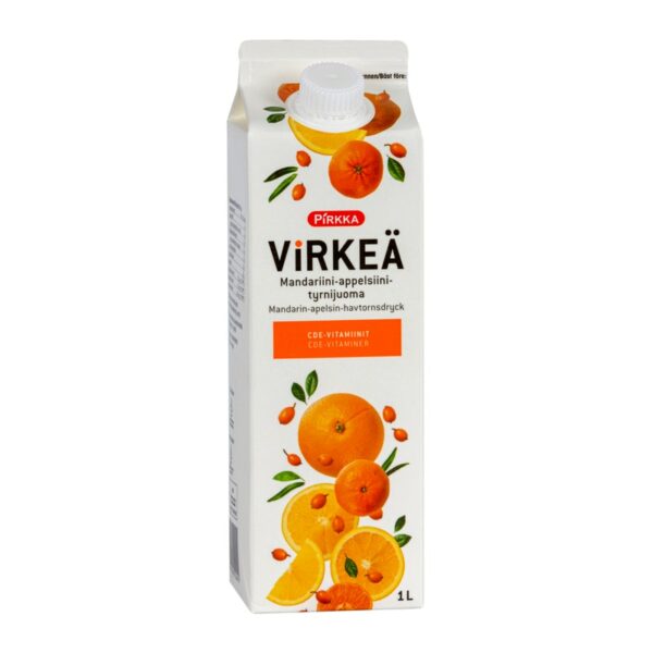 Pirkka Virkeä mandariini-appelsiini-tyrnijuoma CDE-vitamiinit 1l