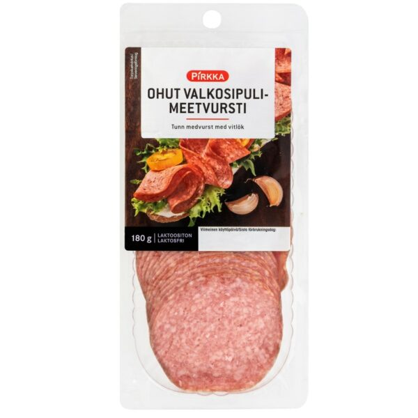 Pirkka ohut valkosipulimeetvursti 180g