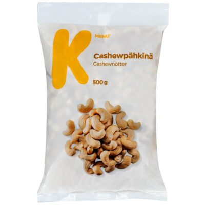K-Menu cashewpähkinä 500g