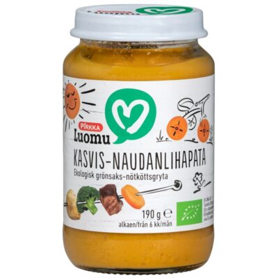 Pirkka Luomu kasvis-naudanlihapata 190g 6kk