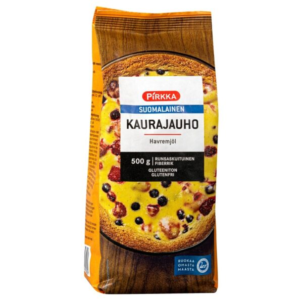 Pirkka suomalainen kaurajauho 500g gluteeniton