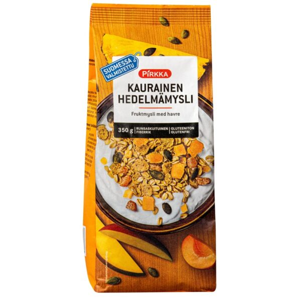 Pirkka Kaurainen Hedelmämysli 350g gluteeniton