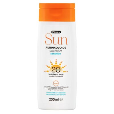 Pirkka Sun aurinkovoide sensitive SPF20 200ml