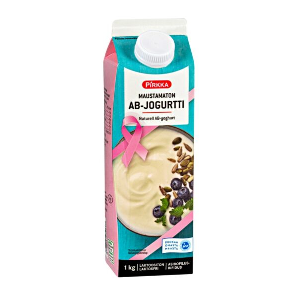 Pirkka maustamaton AB-jogurtti 1kg laktoositon