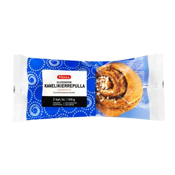 Pirkka gluteeniton kanelikierrepulla 2kpl/140g pakaste