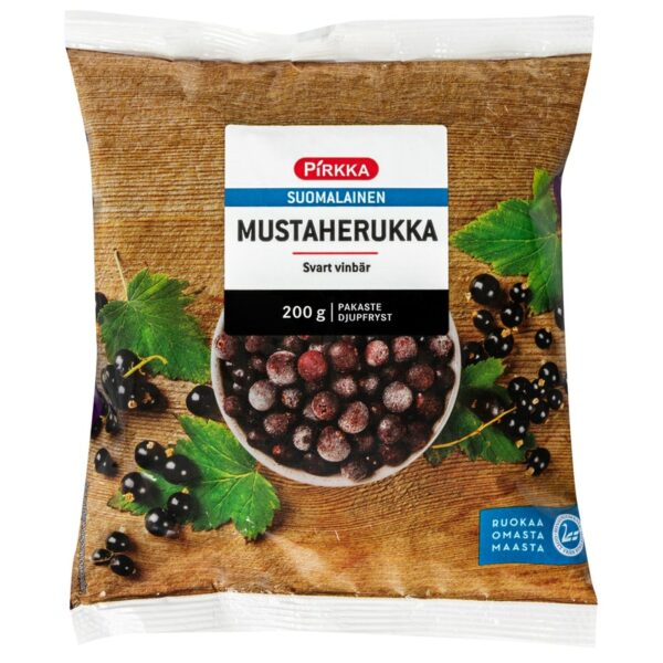 Pirkka suomalainen mustaherukka 200g pakaste