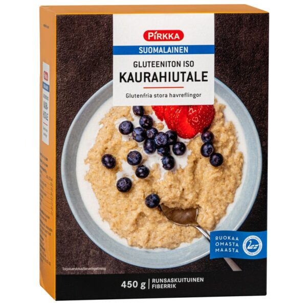 Pirkka suomalainen gluteeniton iso kaurahiutale 450g