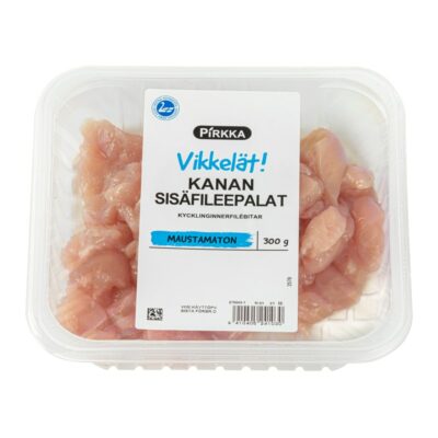 Pirkka Vikkelät kanan sisäfileepalat maustamaton 300g