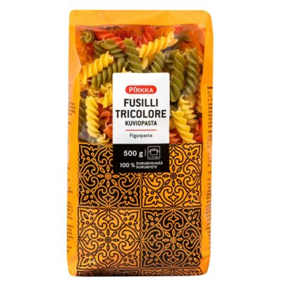 Pirkka fusilli tricolore kuviopasta 500g