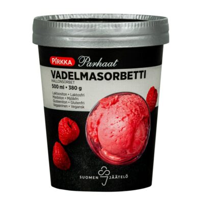 Pirkka Parhaat vadelmasorbetti 500ml/380g G