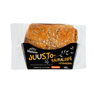 Pirkka Helposti mukaan juusto-kauraleipä 155g