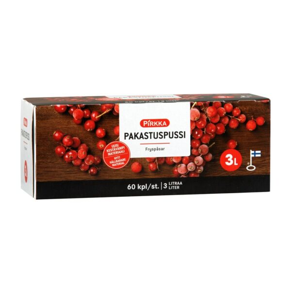 Pirkka pakastuspussi 3L/60kpl