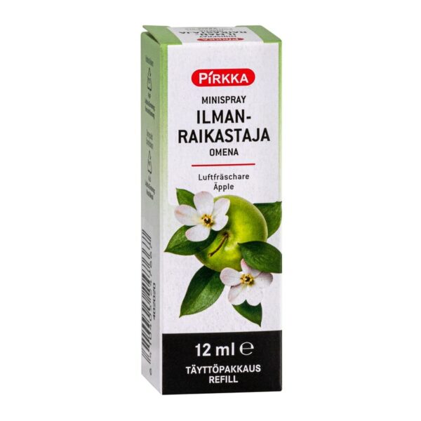 Pirkka minispray ilmanraikastaja omena 12ml täyttöpakkaus