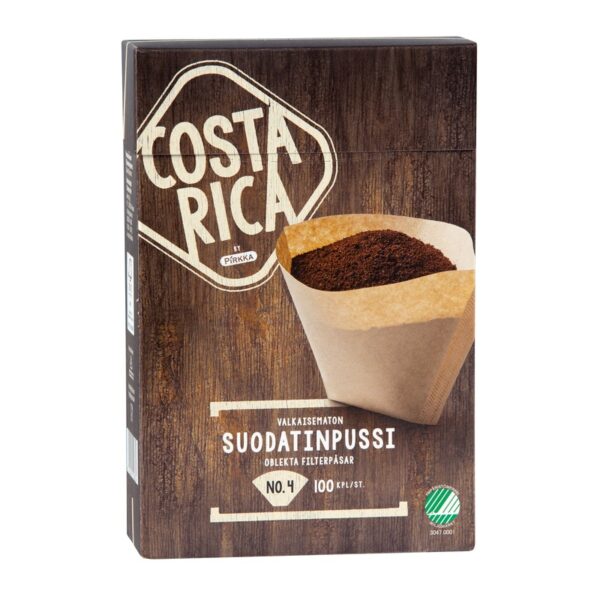 Pirkka Costa Rica valkaisematon suodatinpussi No.4 100kpl