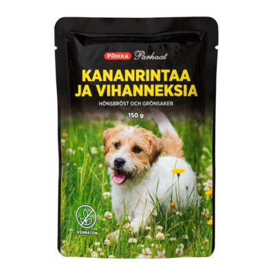 Pirkka Parhaat koiran annospussi 150g kananrintaa ja vihanneksia