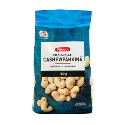 Pirkka valkosuklaa cashew 150g RFA