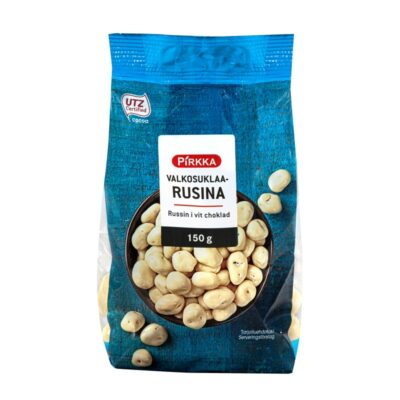 Pirkka valkosuklaa rusina 150g RFA