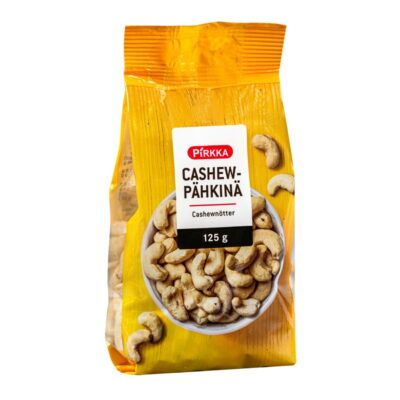 Pirkka cashewpähkinä 125g natural