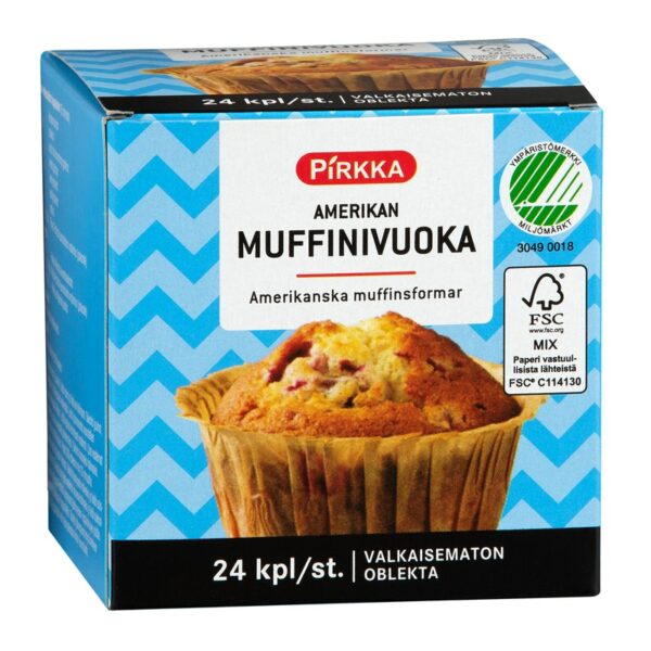 Pirkka amerikan muffinivuoka 24kpl valkaisematon