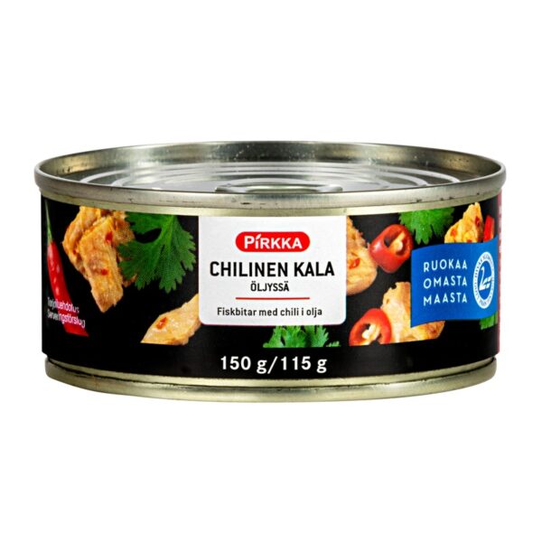 Pirkka chilinen kala öljyssä 150g/115g