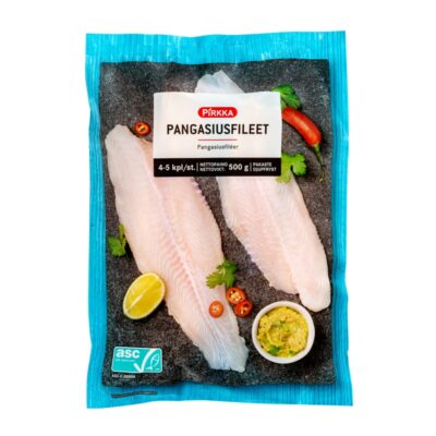 Pirkka pangasiusfileet 4-5 kpl/500g ASC pakaste