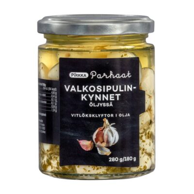 Pirkka Parhaat valkosipulinkynnet öljyssä 280g/180g