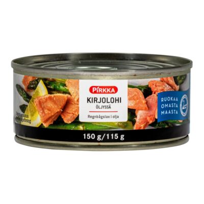 Pirkka kirjolohi öljyssä 150g/115g