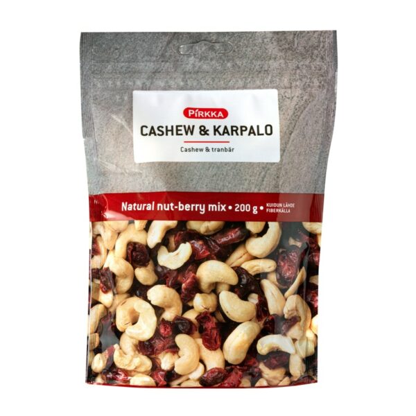 Pirkka cashew karpalosekoitus 200g