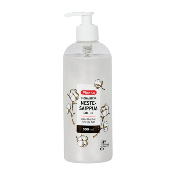 Pirkka biohajoava nestesaippua 500ml cotton