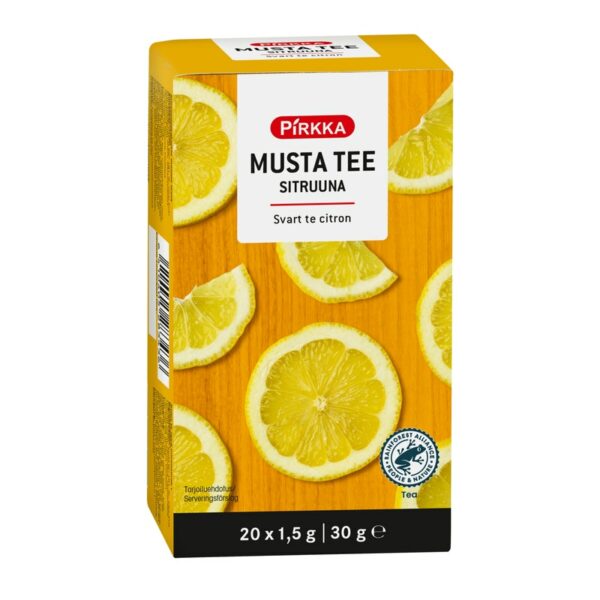 Pirkka musta tee 20ps sitruuna rfa