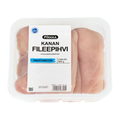 Pirkka kanan fileepihvi maustamaton 3kpl/500g