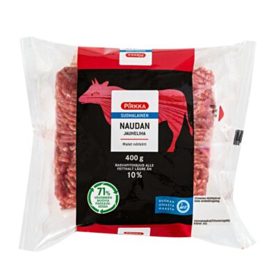 Pirkka suomalainen naudan jauheliha 10% 400g