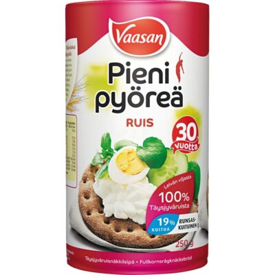 Vaasan pieni pyöreä täysjyväruisnäkkileipä 250 g