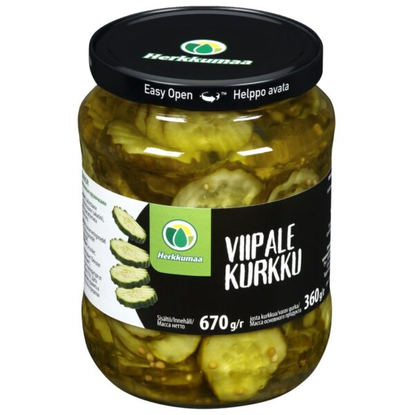 Herkkumaa Viipalekurkkuja 670g/360g