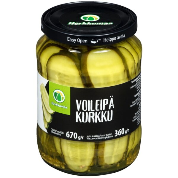 Herkkumaa Voileipäkurkku 670g/360g