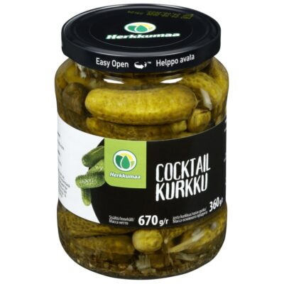 Herkkumaa Cocktailkurkku 670g/360g