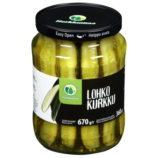 Herkkumaa Lohkokurkku 670g/360g