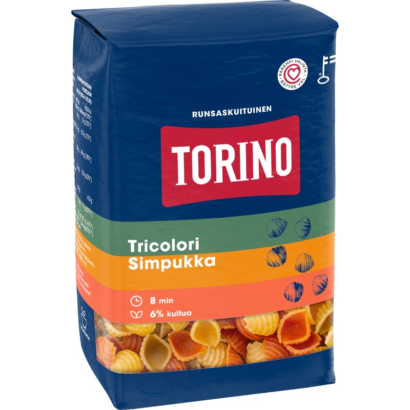 Torino tricolori simpukka pasta 425 g