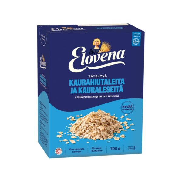 Elovena Plus kaurahiutaleita ja kauraleseitä 700 g
