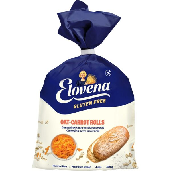 Elovena-Provena gluteenittomat kaura-porkkanasämpylät 400 g pakaste