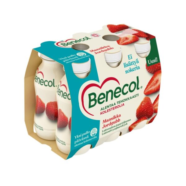 Benecol jogurttijuoma 6x100g mansikka