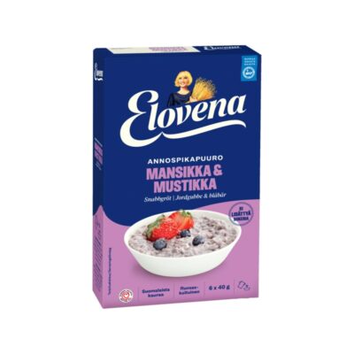 Elovena 6x40g mustikka mansikka