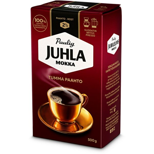 Juhla Mokka Tumma Paahto kahvi 500g suodatinjauhatus