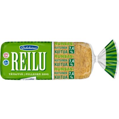 Oululainen Reilu Täysjyvä 550 g täysjyväleipä