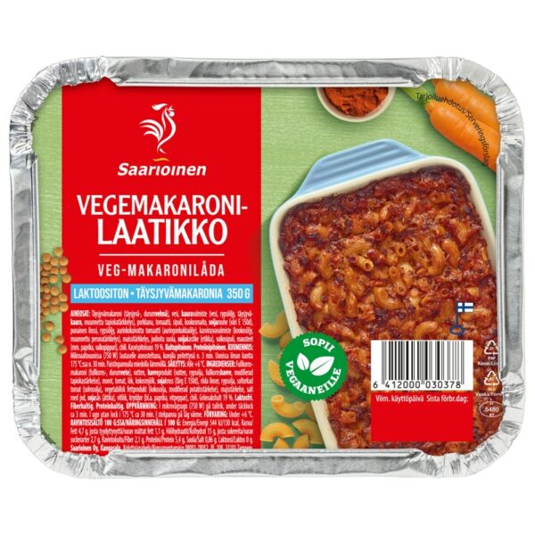 Saarioinen vegemakaronilaatikko 350g