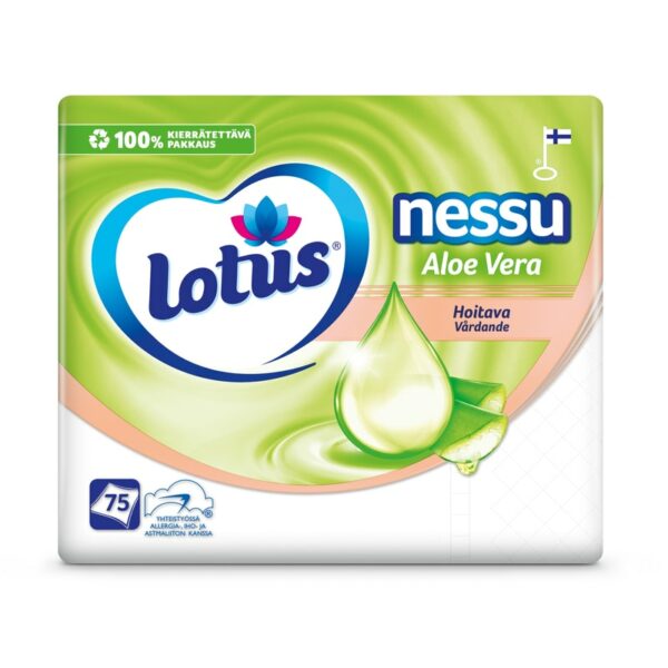 Lotus Nessu Aloe Vera 75 kpl nenäliina