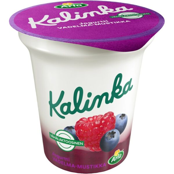 Arla Kalinka vadelma-mustikkakerrosjogurtti 150 g vähälaktoosinen