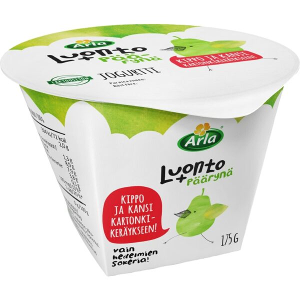 Arla Luonto+ AB jogurtti 175g päärynä laktoositon